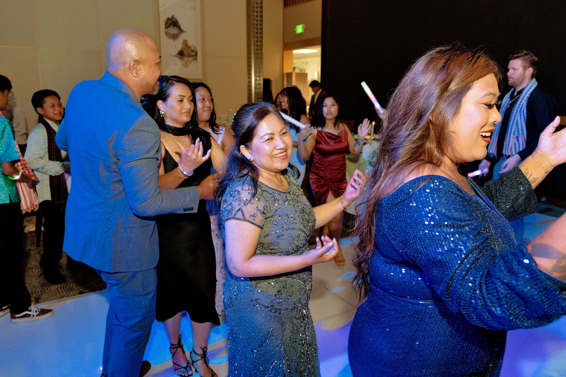 Guests celebrating during a sing-along