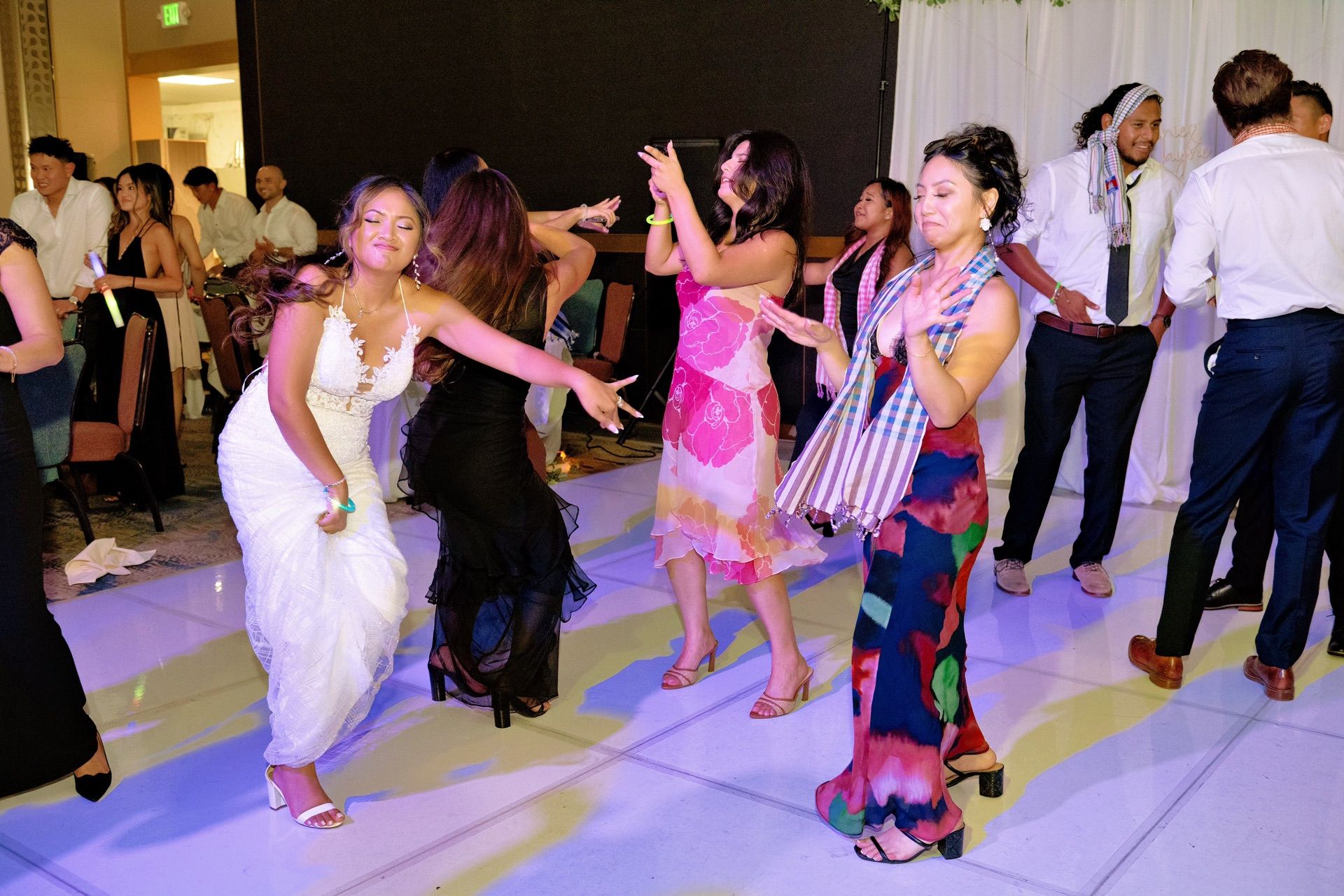 Late-night dance floor at a Bay Area wedding